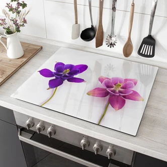 Afdekplaat Kookplaat Pink Flowers 