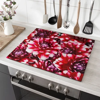 Plaque de protection - Splendeur florale rouge 