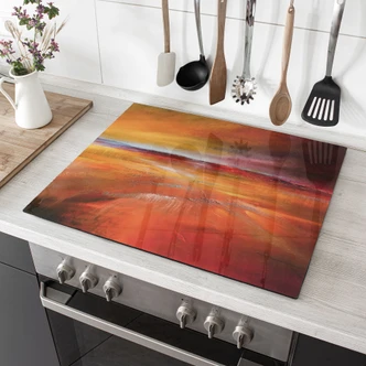 Piastra di copertura del fornello Paesaggio autunnale alla luce della sera - Schmucker 