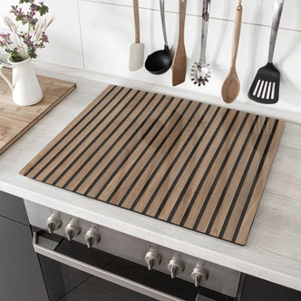 Afdekplaat voor fornuis Wandpanelen houtlook 