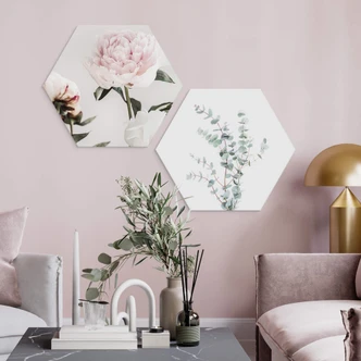 Hexagon Dibond 1X Studio - Rozen 