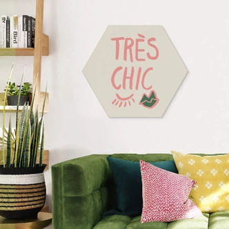Hexagon Wandbild 1X Studio - Très chic - Alu-Dibond 