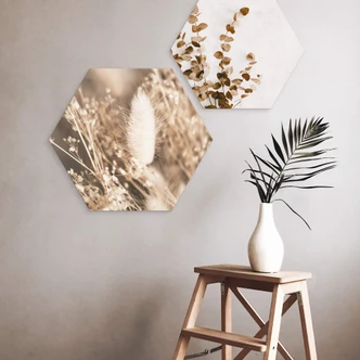 Hexagon Dibond Annie - Pampusgras 