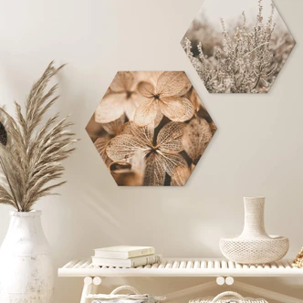 Hexagon Dibond Annie - Delicate Flowers 