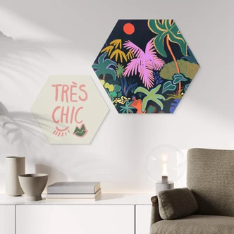 Hexagon Dibond Arty Guava - Exotic Jungle 