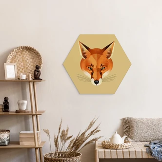 Hexagon Dibond Braun - Vos 