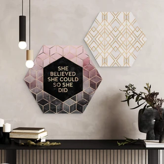 Hexagon Dibond Fredriksson - She Believed 