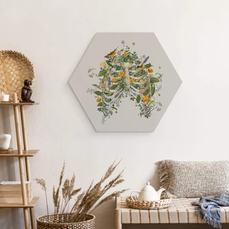 Hexagon Dibond Frida Floral Studio - Floral Thorax 