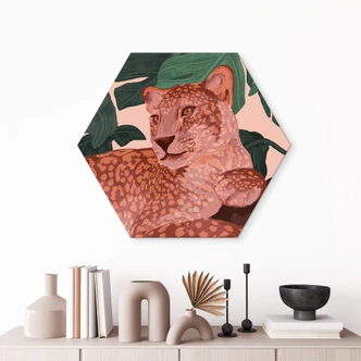 Hexagon Dibond Goed Blauw - Gouden Panter 