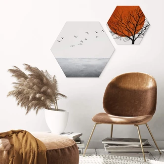 Hexagon Dibond Kubistika - Open Lake Hexagon Dibond Kubistika - Open Lake