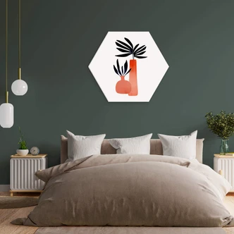 Hexagon Dibond Kubistika - Fairytale Plants 