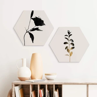 Hexagon Dibond Kubistika - Nero 