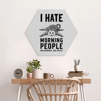 Hexagon Dibond I hate morning people - Magnusson 