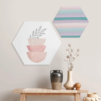 Hexagon Dibond Moss - Beauty of Nature 