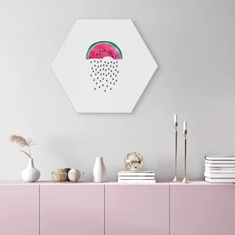 Hexagon Dibond Orara Studio - Watermeloenen 