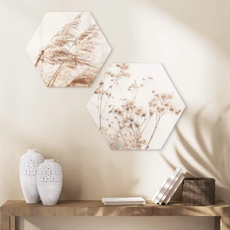 Esagoni in Alu-dibond Colori pastello 