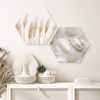 Hexagon Dibond Parelmoer 