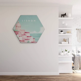 Hexagon Dibond Rivers - Lissabon 