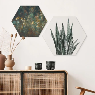 Hexagon Dibond Plant - Sisi & Seb 