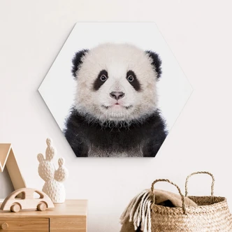Hexagon Dibond Sisi & Seb - Baby Panda 