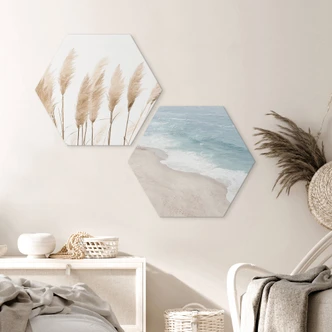 Hexagon Dibond Sisi & Seb - Aan de Kust 