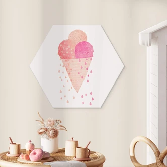 Hexagon Dibond Treechild - Ijsjes in de Zomer 