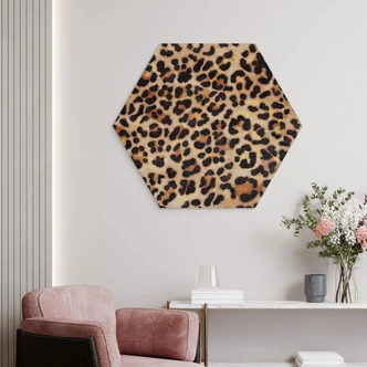 Wanddecoratie Wild Leopard - Dierenprint - Tunaboylu - Aluminium Dibond 