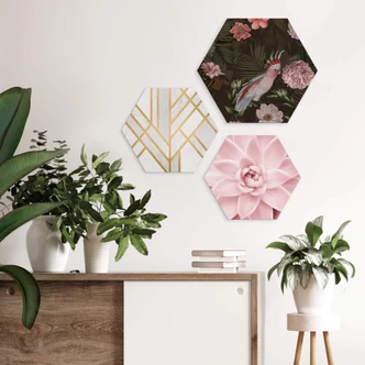 Hexagon Dibond UN Design - Life in the Tropics 