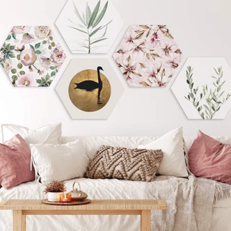 Hexagon Dibond UN Designs - Soft Magnolia 