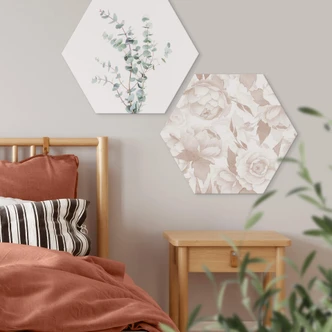 Hexagon - Alu-Dibond UN Designs - Vintage Pastell 
