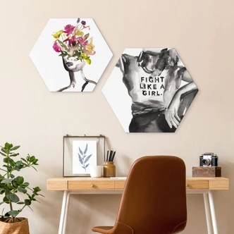 Hexagon - Alu-Dibond Verbaan - Fight like a Girl Hexagon - Alu-Dibond Verbaan - Fight like a Girl