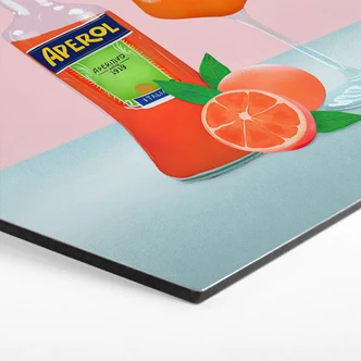 Hexagon Wandbild Aperol Spritz - Lizde - Alu-Dibond Hexagon Wandbild Aperol Spritz - Lizde - Alu-Dibond