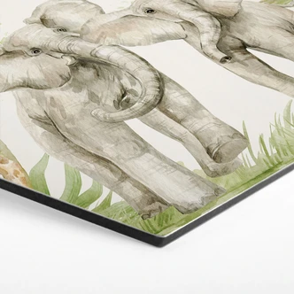 Hexagon Dibond Dieren in de tropische jungle - UN Designs 