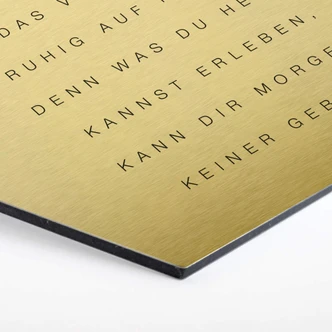 Hexagon - Alu-Dibond-Goldeffekt - Was du heute kannst besorgen... Hexagon - Alu-Dibond-Goldeffekt - Was du heute kannst besorgen...