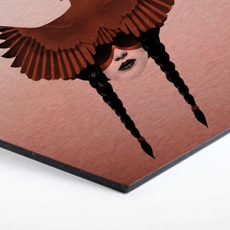 Hexagon Alu-Dibond Kopereffect Ireland - Dark Cardinal 