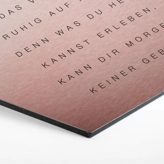 Hexagon - Alu-Dibond-Kupfereffekt - Was du heute kannst besorgen... Hexagon - Alu-Dibond-Kupfereffekt - Was du heute kannst besorgen...