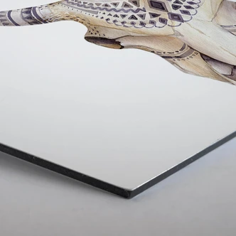 Hexagon Dibond Kvilis - Boho Skull 