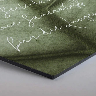 Hexagon - Alu-Dibond - Lachen ist für die Seele 