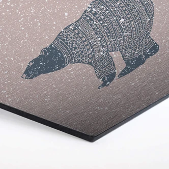 Esagoni Alu-dibond - Orso blu 