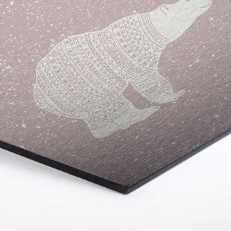 Esagoni Alu-dibond - Orso polare 
