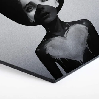 Hexagon Alu-Dibond Zilvereffect - Ireland - Hold on 