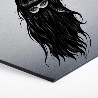 Hexagon - Alu-Dibond-Silbereffekt Ireland - It-Girl 