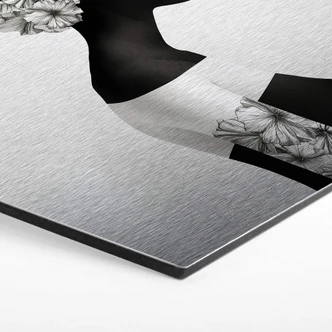 Hexagon Alu-Dibond Zilvereffect - Ireland - Marianna 