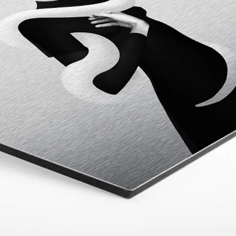 Hexagon - Alu-Dibond-Silbereffekt Ireland - Only Skin 