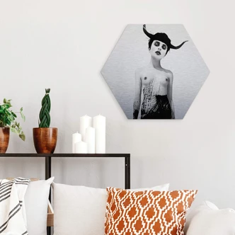 Hexagon Alu-Dibond Zilvereffect Ireland - The Sweetest Kill 