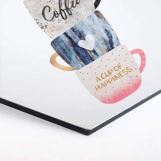 Hexagon Dibond Fredriksson - A Cup of Happiness 