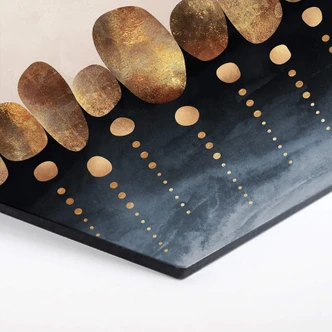 Hexagon - Alu-Dibond Fredriksson - Natürliche Abstraktion 