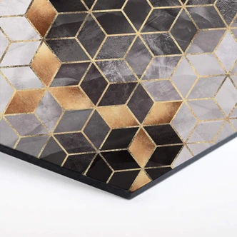 Hexagon Dibond Fredriksson - Smoky Cubes 