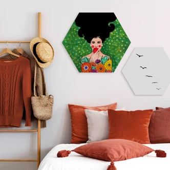 Hexagon Dibond Hülya - Red Apple 