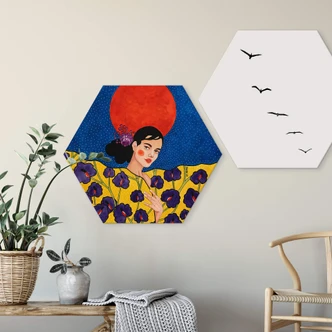 Hexagon Dibond Hülya - Wasted Night 